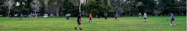 Pacific migrants play touch rugby in a park