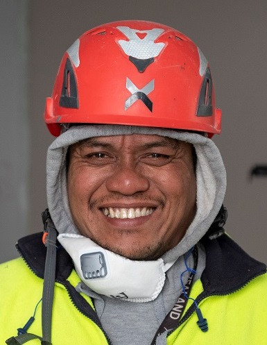 A migrant construction worker from the Philippines