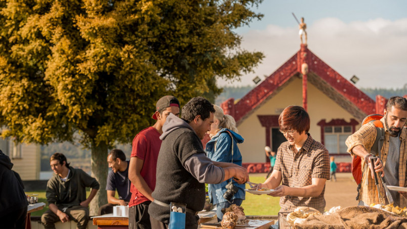 Welcoming people to a Marae New Zealand culture