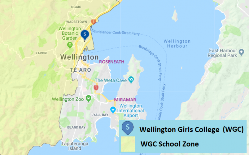 Wellington Girls College zoning example